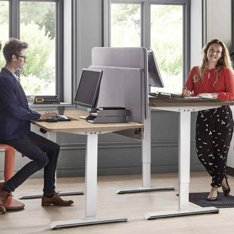 Electric Desk, Iron Legs With Intelligent Adjustment With Constant Speed, Walnut