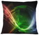 Fractal 3D Colorful Tunnel Contemporary Throw Pillow, 18"x18"