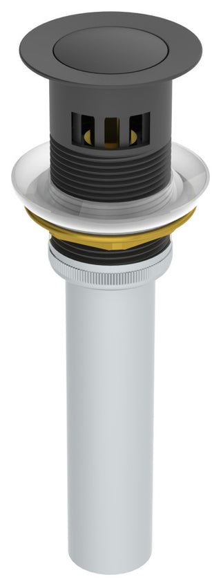 Elm Lavatory Faucet, Matte Black, Push Pop Drain