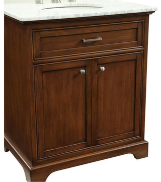 30" Single Bathroom Vanity Set In Teak