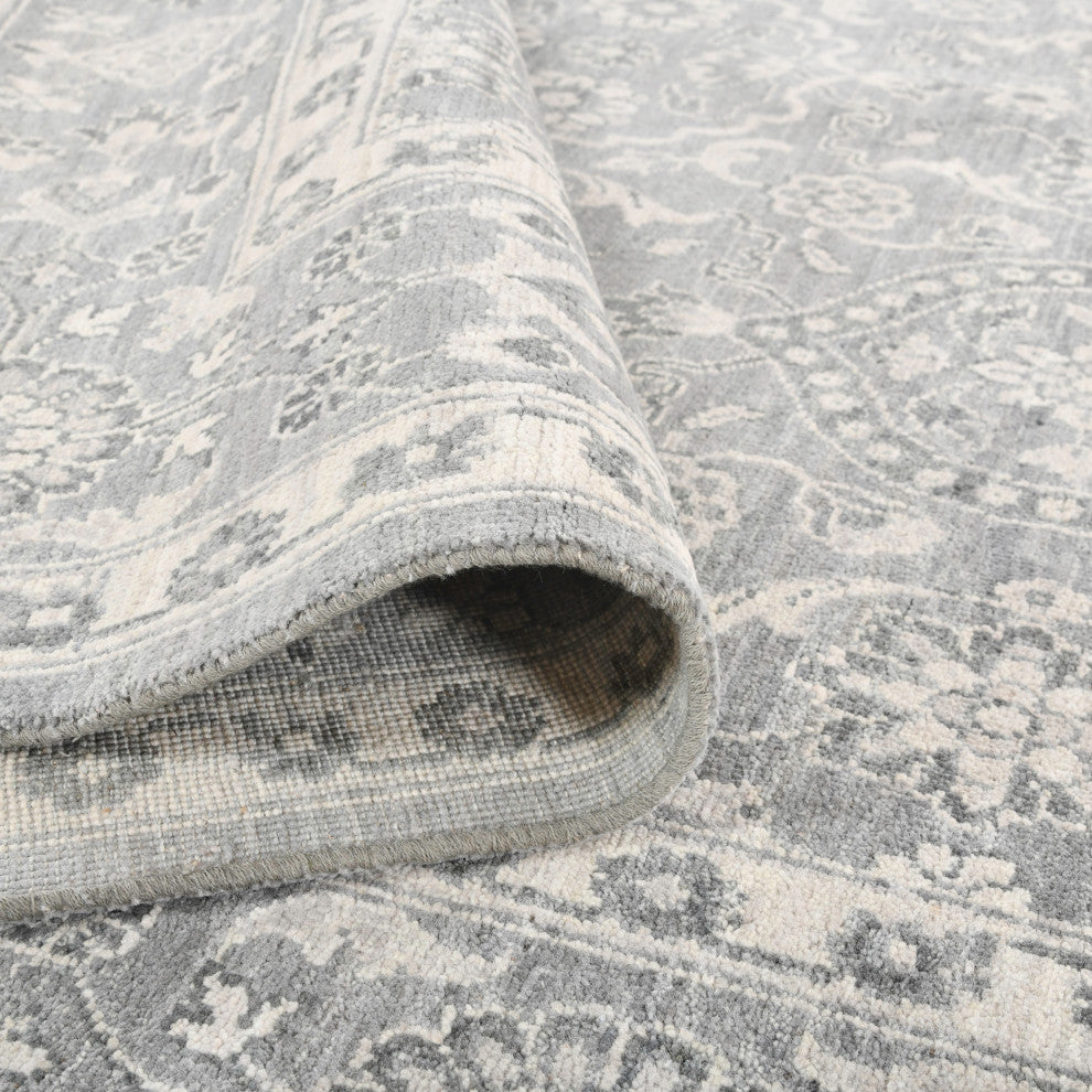 Nuit Arabe Elm Area Rug Ice Blue, 2' X 3'