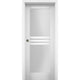 Sliding Closet Glass Bypass Doors / Mela 7012 Matte White / Rails, 36" X 96" ( 2* 18x96)