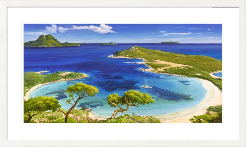 "Mediterraneo" Framed Digital Print by Adriano Galasso, 45x27"