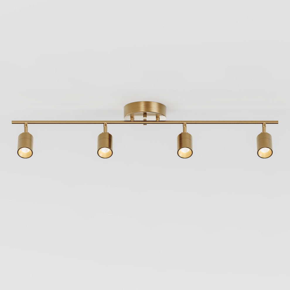 Vidalite Shura, Linear, 4 Head Track Light, Brass