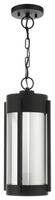 Sheridan 2 Light Black/Brushed Nickel Candles Medium Outdoor Pendant Lantern