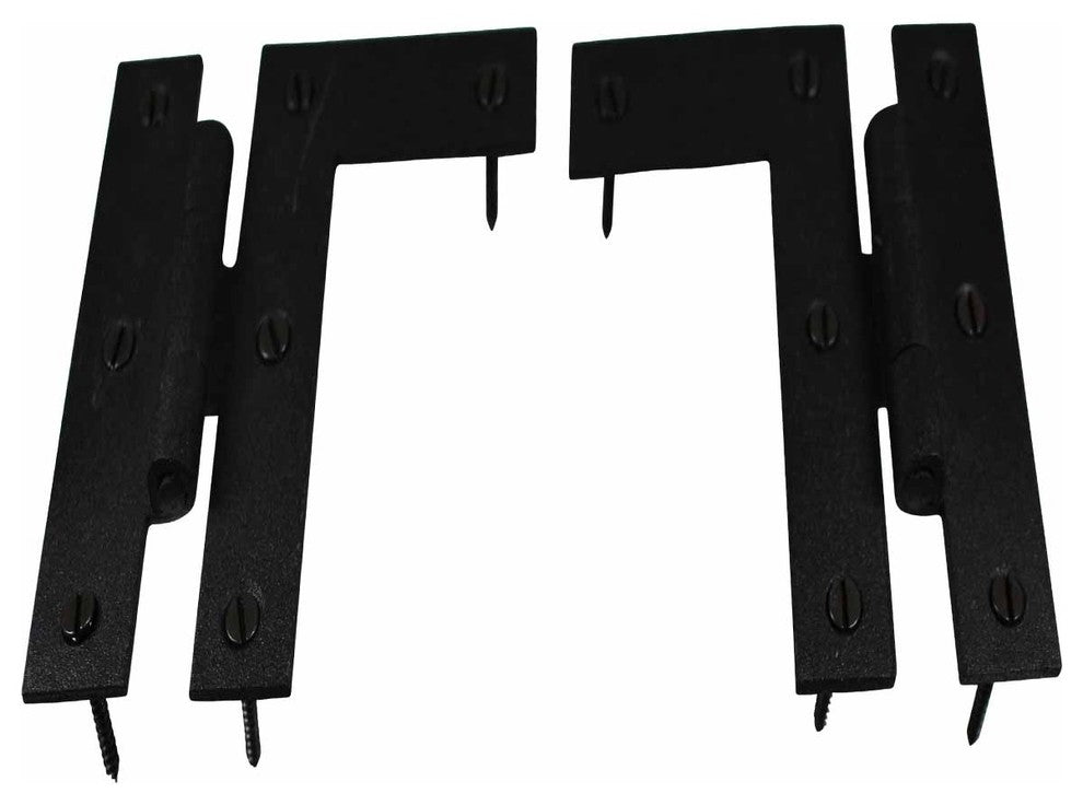 Wrought Iron Cabinet Hinges-Black-Left and Right-Colonial Style-Rust Resistant