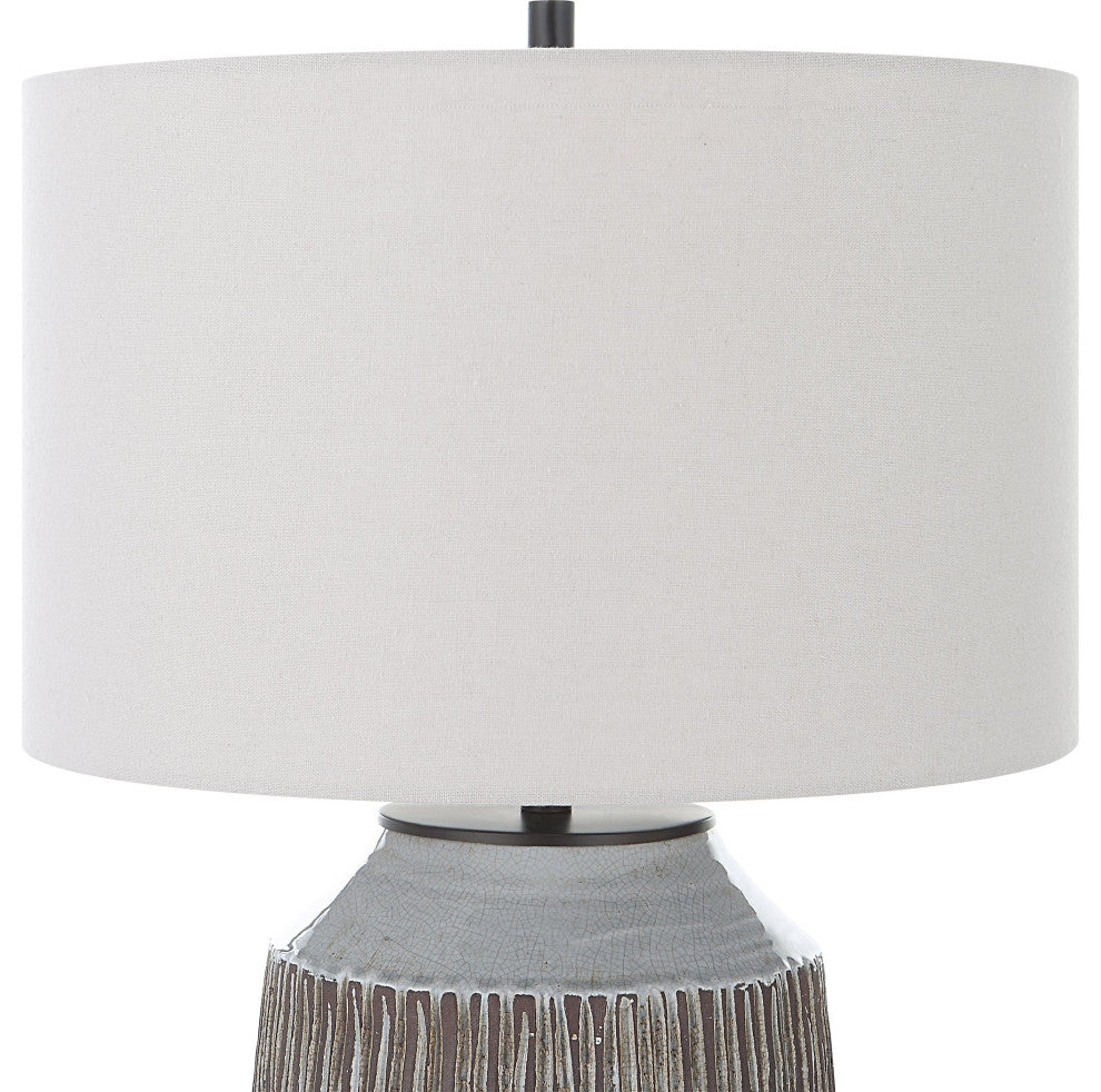 Uttermost Neolithic BlueGray Table Lamp