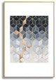 Elisabeth Fredriksson Soft Blue Gradient Cubes 2 Metal Framed Art Print
