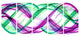 "5-Piece Green and Purple Tango" Canvas Painting
