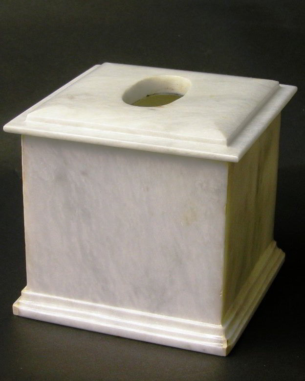 White Marble Tissue Box Holder