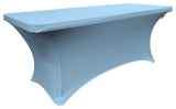 LA Linen Rectangular Spandex Table Cover, Blue Light, 72"x30"x30"