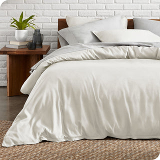 Bare Home Microfiber Duvet Cover & Sham Set, Warm White, King