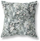 28" Gray White Springtime Indoor Outdoor Throw Pillow