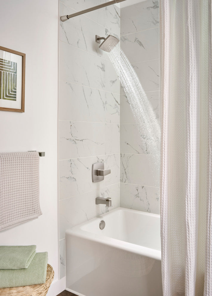 Tribune 1H Tub and Shower Trim Kit and Treysta Cartridge 1.75gpm, Brushed Nickel