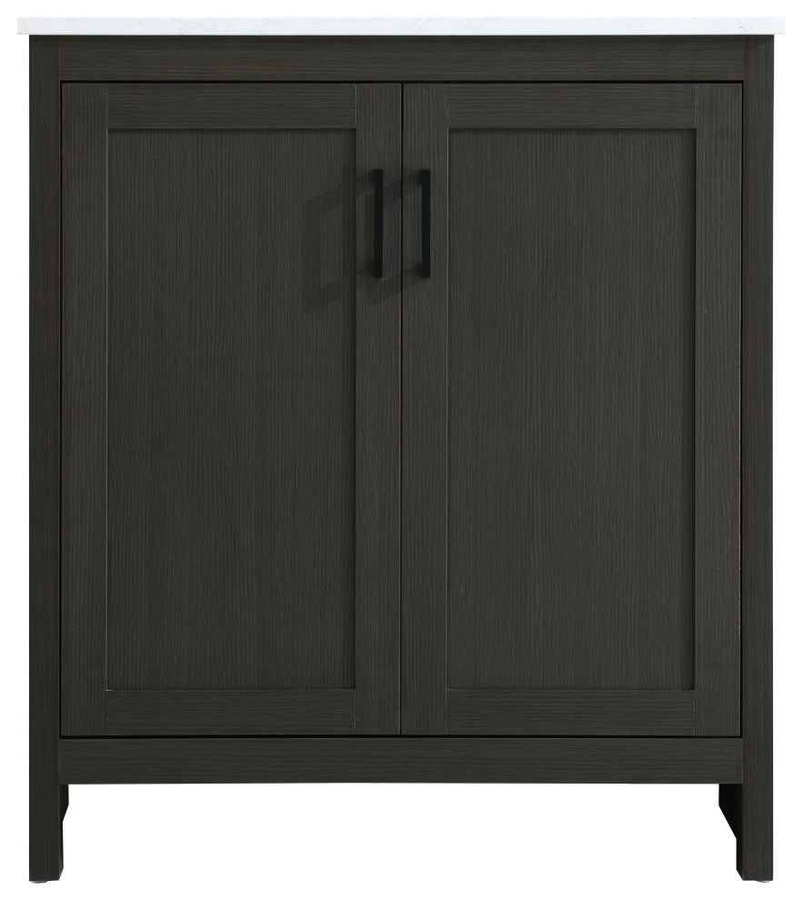 Home Living 30" Single Bathroom Vanity, Mocha Brown
