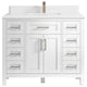 Cambridge 42 Single Sink Bath Vanity in White 1.5" White Quartz