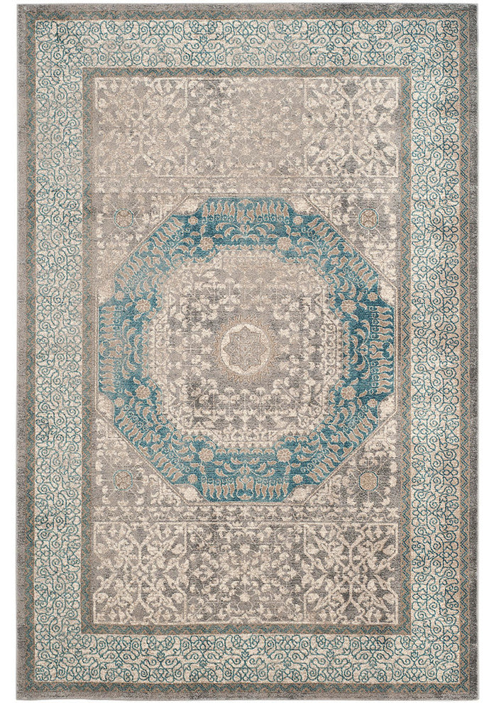 Safavieh Sofia Sof365A  Rug, Light Grey/Blue, 5'1" X 7'7"