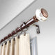 Leilani 1" Diameter Curtain Rod, Bronze, 120-170"