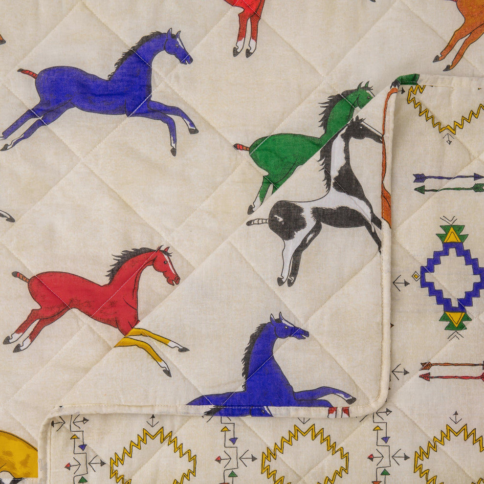 Wild Horses Reversible Quilt Set, 3-Piece, Twin