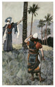 "Deborah Beneath The Palm Tree" Digital Paper Print by James Tissot, 21"x32"