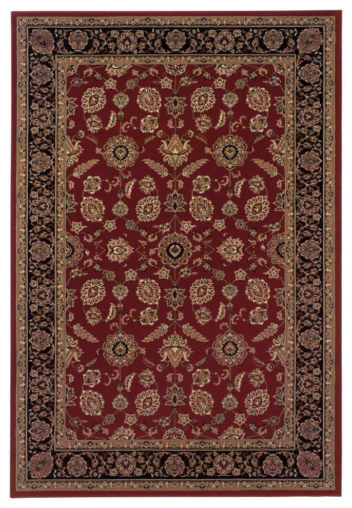 Oriental Weavers Ariana Collection Red/Black Oriental Indoor Area Rug 7'10"X11'