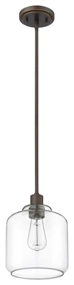 Asheville 1-Light 8" Pendant Light, Rubbed Bronze