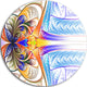 Strange Fractal Desktop Wallpaper, Abstract Round Wall Art, 11"