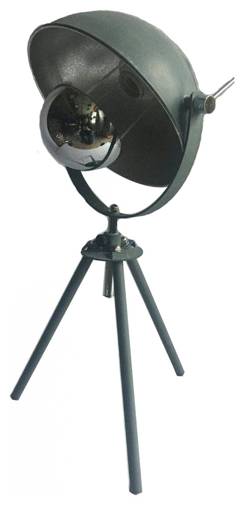 Gray Tripod Headlight Table Lamp