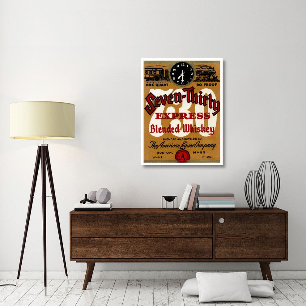 "Seven-Thirty Express Blended Whiskey" Print by Vintage Booze Labels, 32"x42"