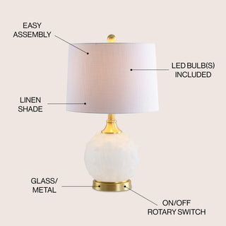 Ilsa Dotted Glass/Metal LED Table Lamp