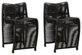 24" Lorenzo Rope Counter Stool, Set of 2, Black