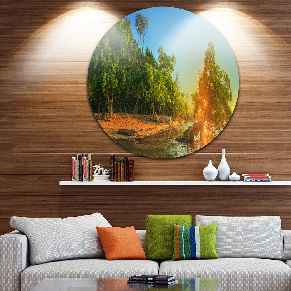 Beautiful Thailand Tropical Beach, Landscape Round Wall Art, 36"
