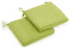 20"X19" Solid Microsuede Chair Cushions, Set of 2, Mojito Lime