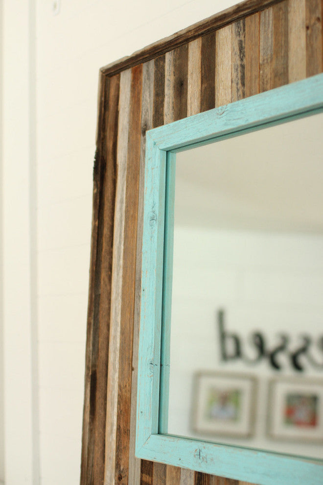 Summerland Barnwood Mirror 26"x35", White