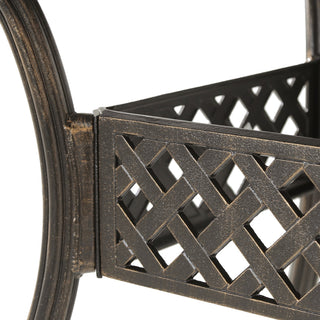 GDF Studio Ariel Outdoor 7 Pc Cast Aluminum Dining Set with Extension Leaf