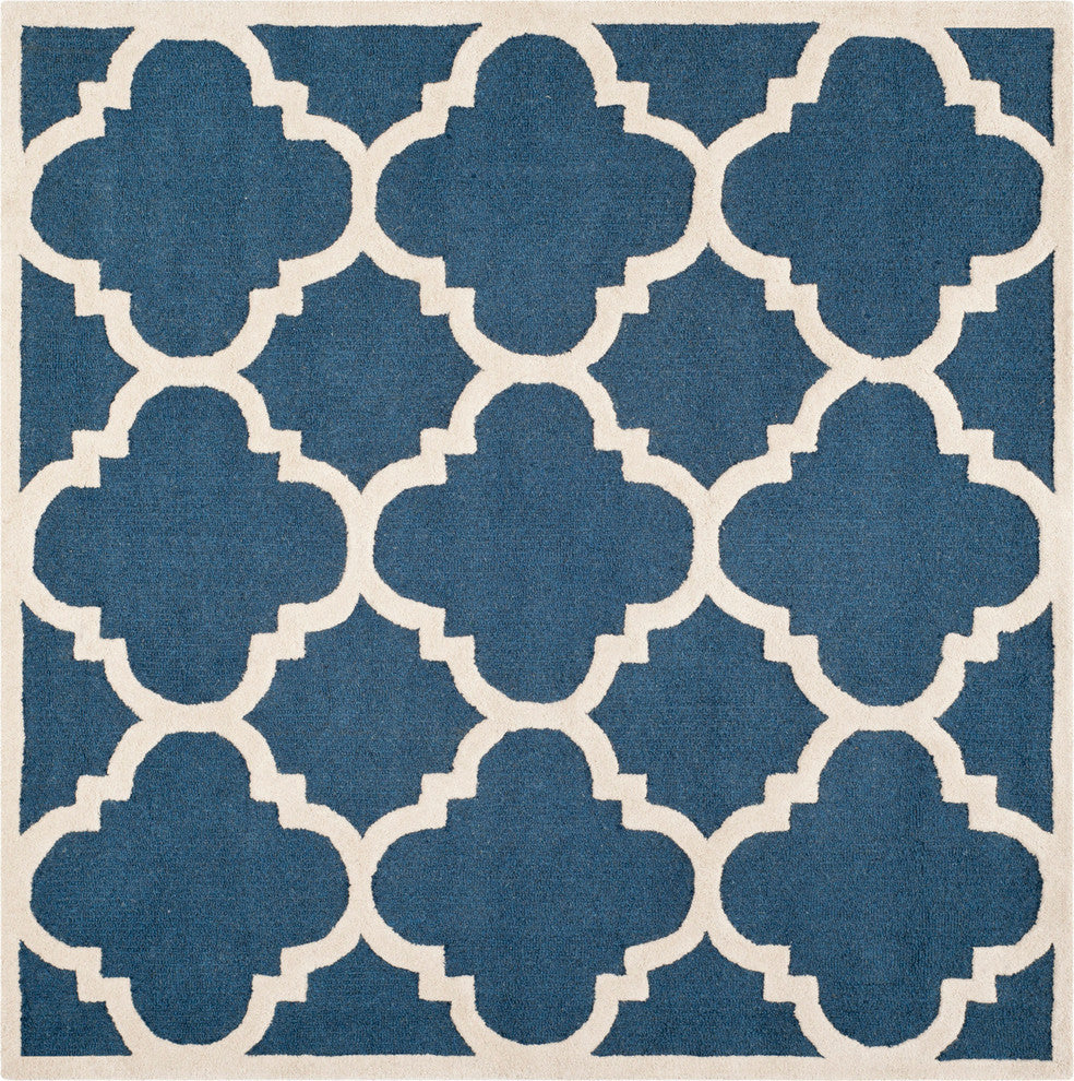 Safavieh Cambridge CAM140G 6' Square Navy Rug