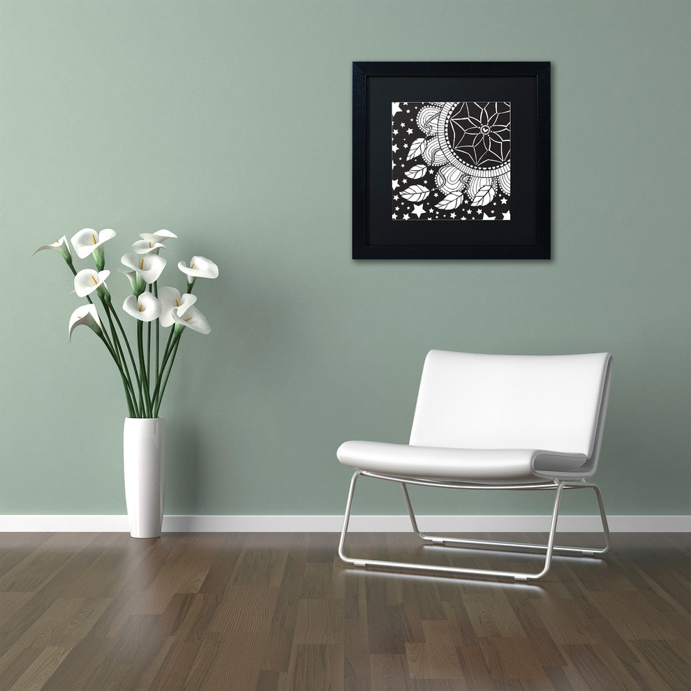 Hello Angel ''Dream Catcher'' Art, Black Frame, Black Mat, 16x16