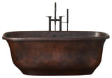 Santorini Freestanding Copper Bathtub, Antique