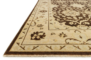 100% Fine Wool Hand Knotted Vernon VN-01 Area Rug by Loloi, Brown and Light Gold
