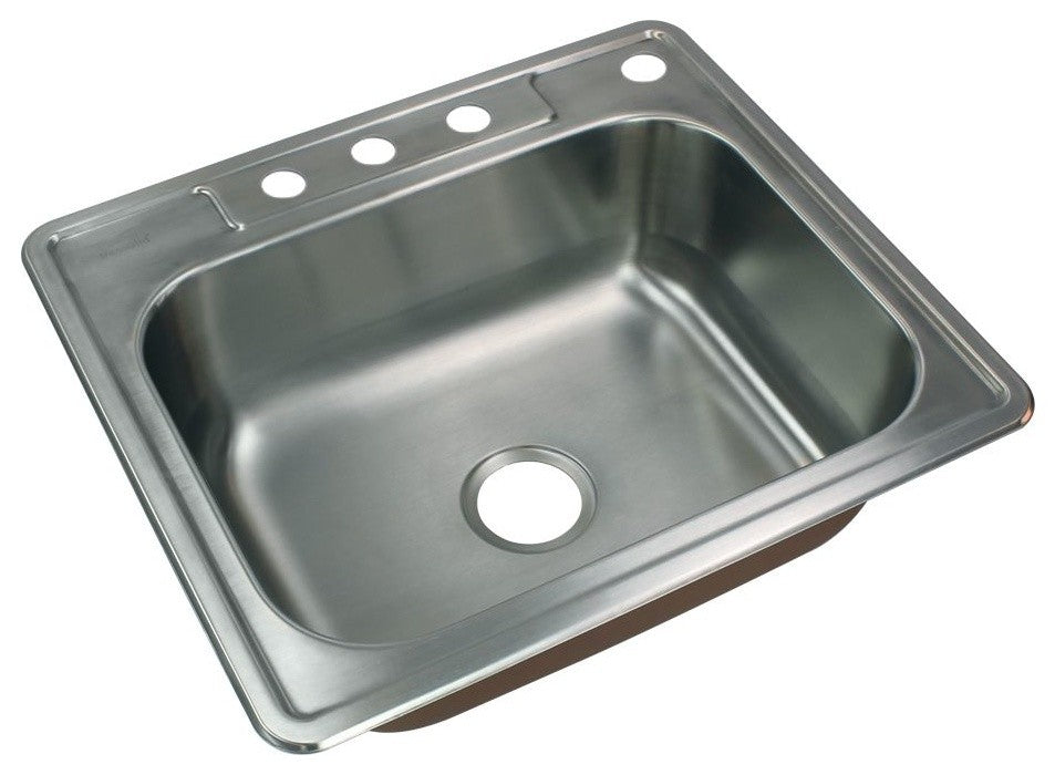 Transolid Classic 25"x22 1/64"x9" Single Drop-in SS Kitchen Sink