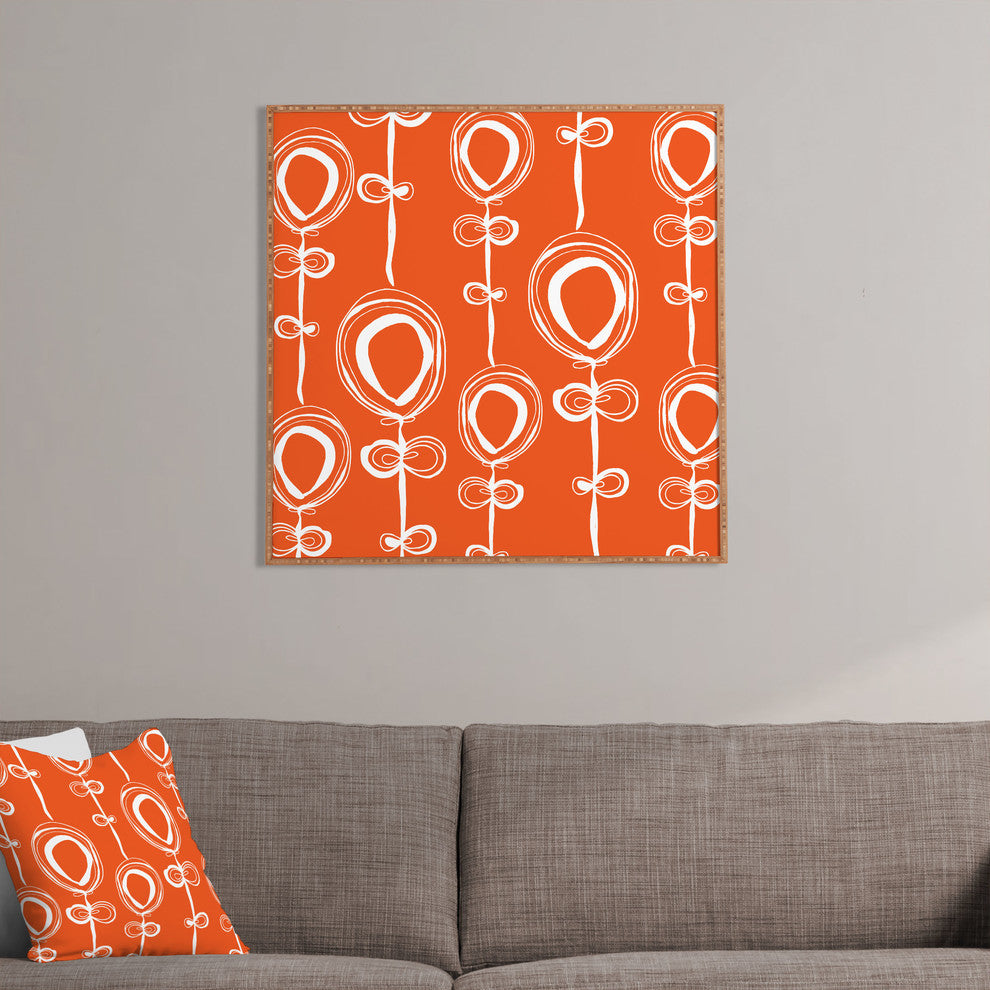 Deny Designs Rachael Taylor Contemporary Orange Framed Wall Art
