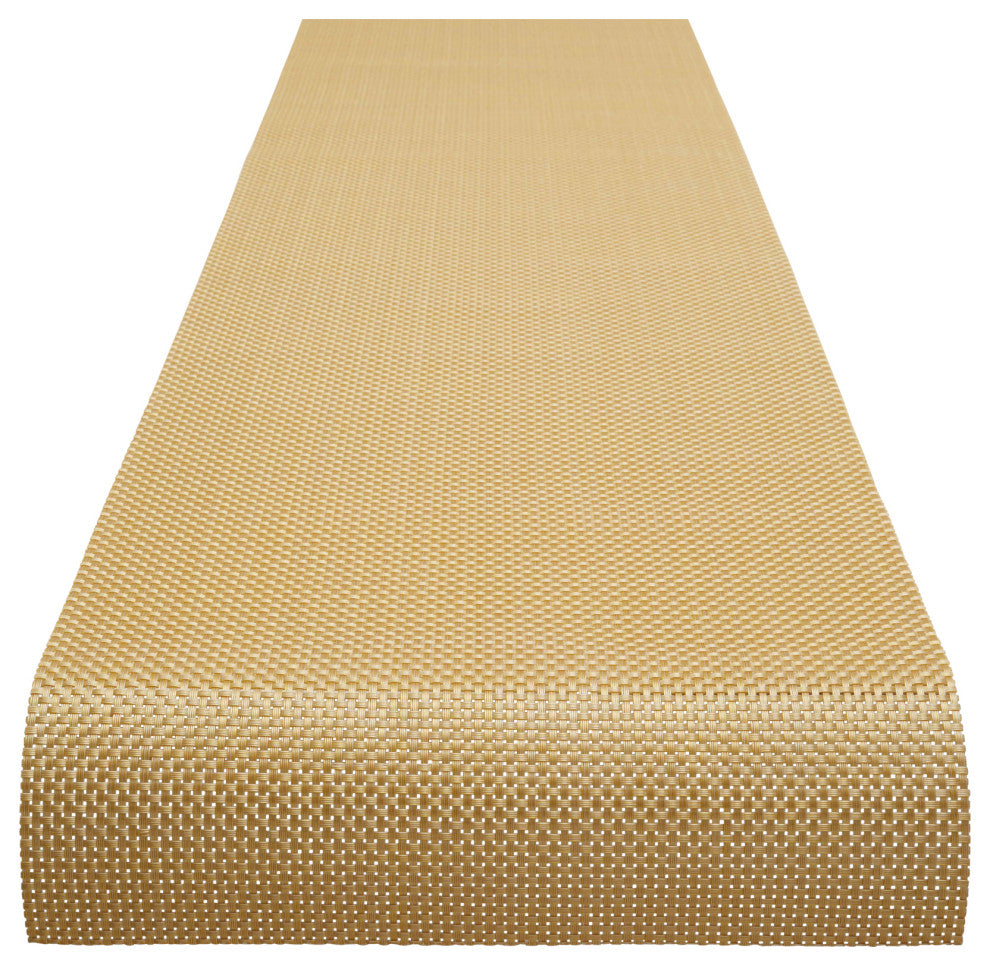 Basketweave Table Runner, Gilded