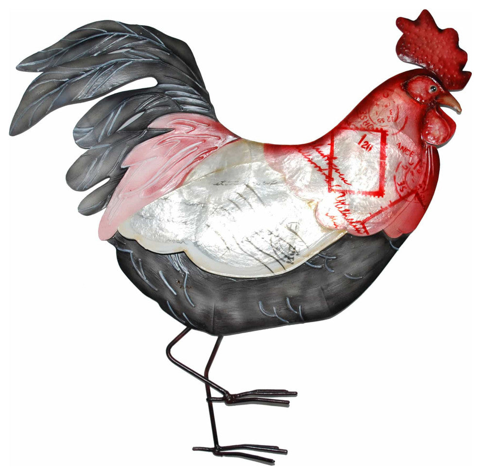 Rooster Wall Decor Red White And Blue