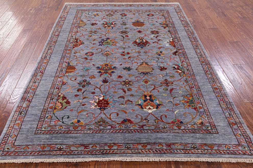 5' 9" X 8' 0" Persian Tabriz Handmade Rug Q7666