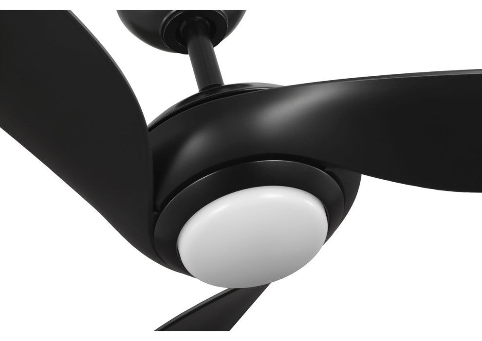 Conte Collection 52" 3-Blade Ceiling Fan, Matte Black