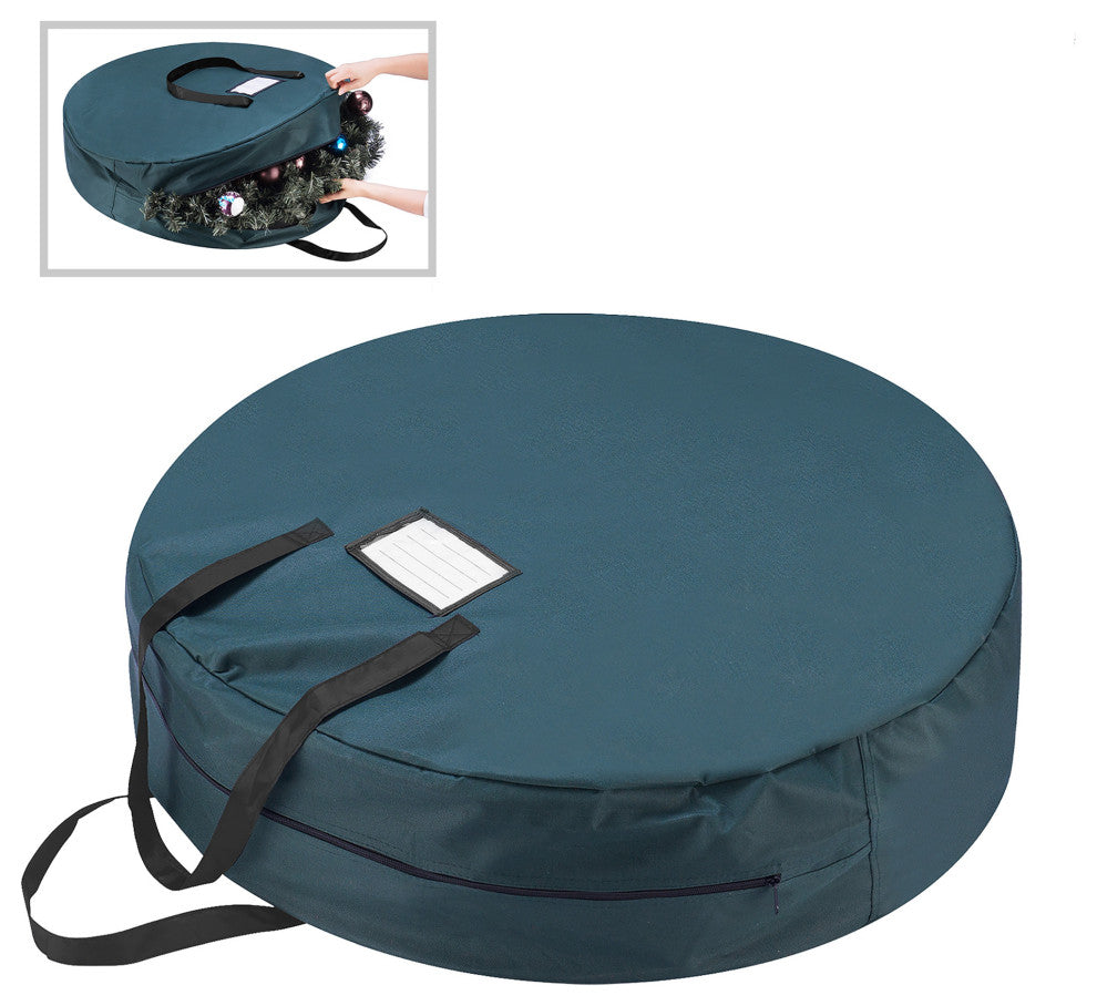 Wreath Storage Bag- 36" Round Protect Holiday, Easter, Fall, Artificial Wreaths
