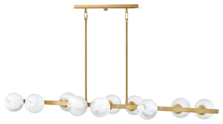 Fredrick Ramond Selene Large Ten Light Linear, Lacquered Brass