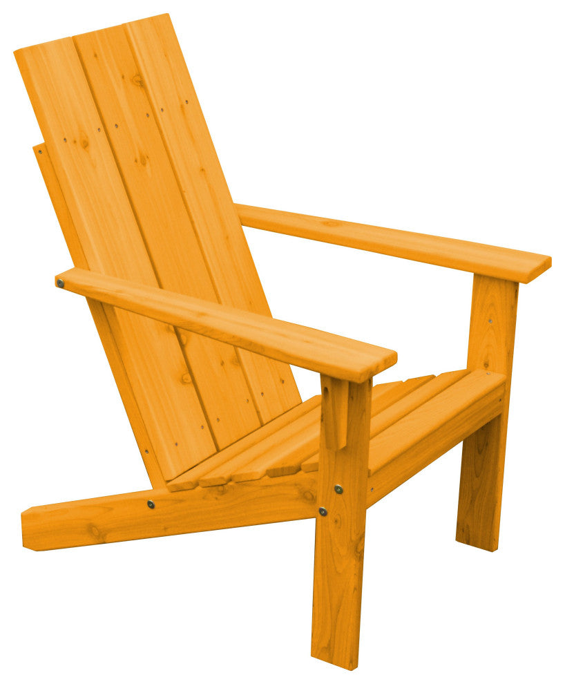 Cedar Modern Adirondack Chair, Natural Stain