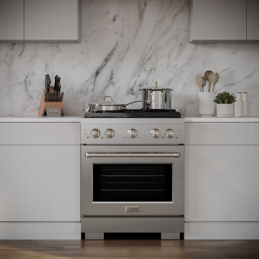 ZLINE 30 In. Freestanding Gas Range, Stainless Steel, SGR30