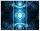 Cabalistic Light Blue Pattern, Abstract Triptych Canvas Print, 36x28, 3 Panels